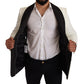 Elegant White Dot Pattern Slim Fit Blazer