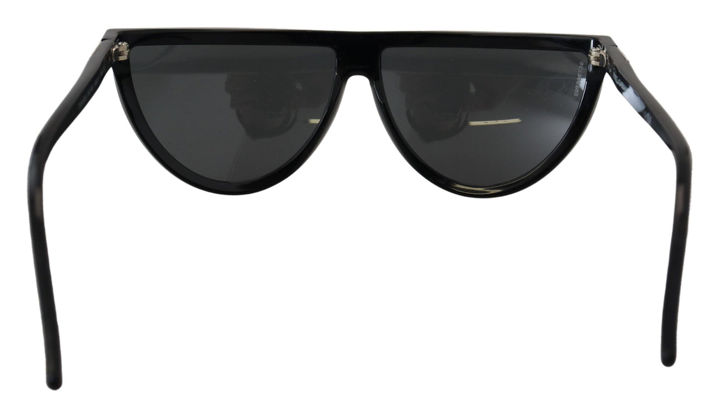 Chic Semi Circular Black Sunglasses