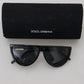 Chic Semi Circular Black Sunglasses