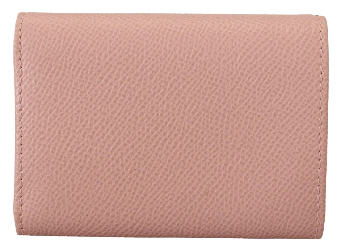 Elegant Pink Leather French Flap Wallet