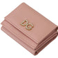 Elegant Pink Leather French Flap Wallet