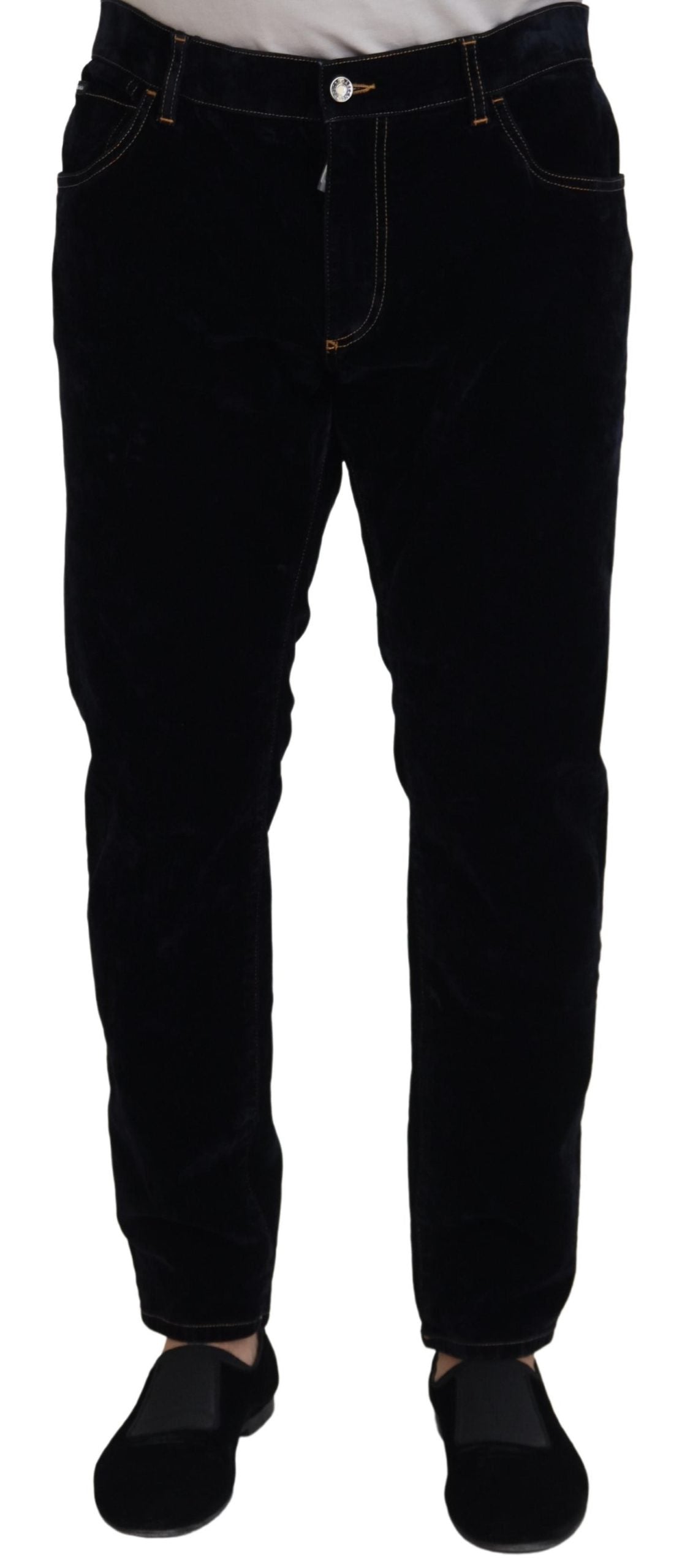 Elegant Slim Black Denim Jeans