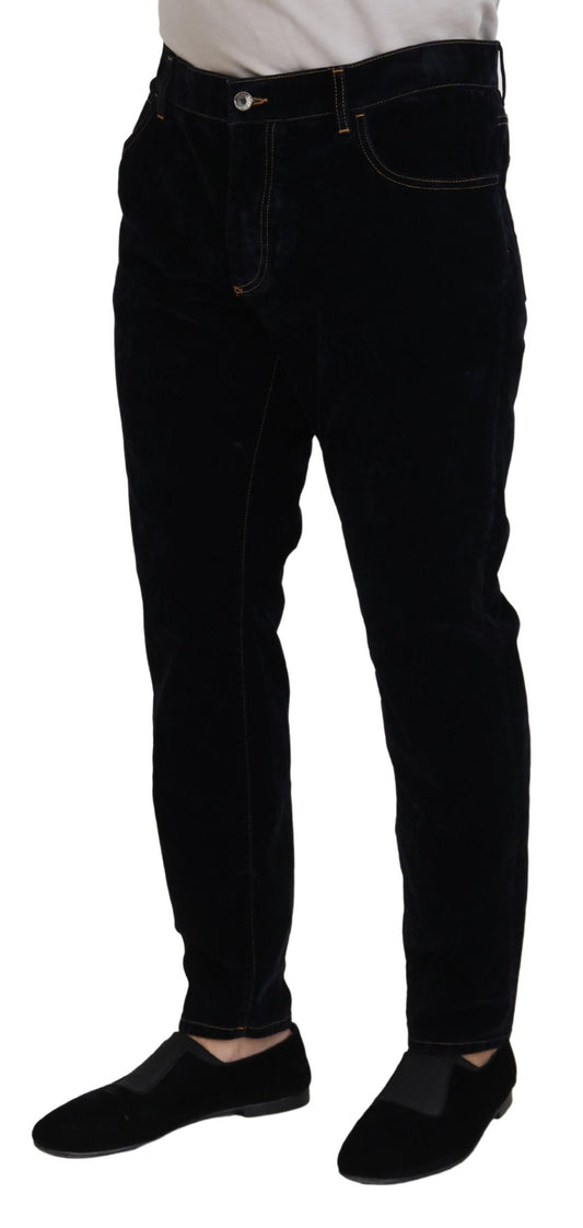 Elegant Slim Black Denim Jeans