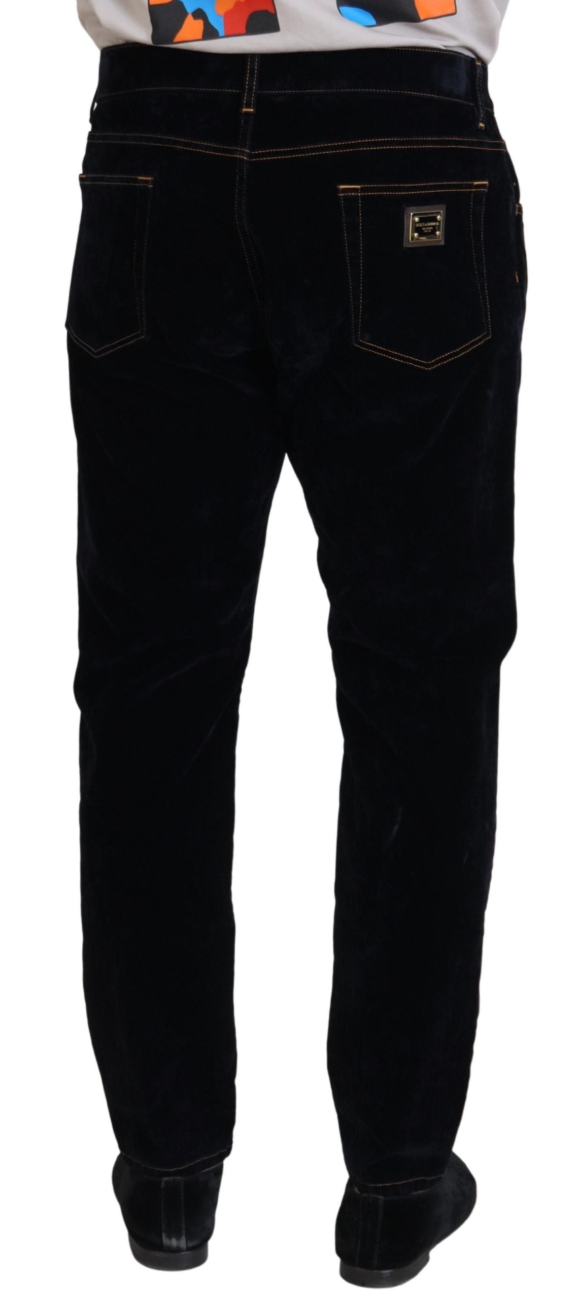 Elegant Slim Black Denim Jeans