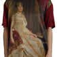 Multicolor Josephine Bonaparte Print Silk  T-shirt