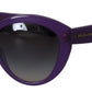 Chic Purple Cat-Eye Designer Sunglasses