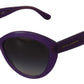 Chic Purple Cat-Eye Designer Sunglasses
