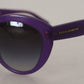 Chic Purple Cat-Eye Designer Sunglasses