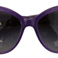 Chic Purple Cat-Eye Designer Sunglasses