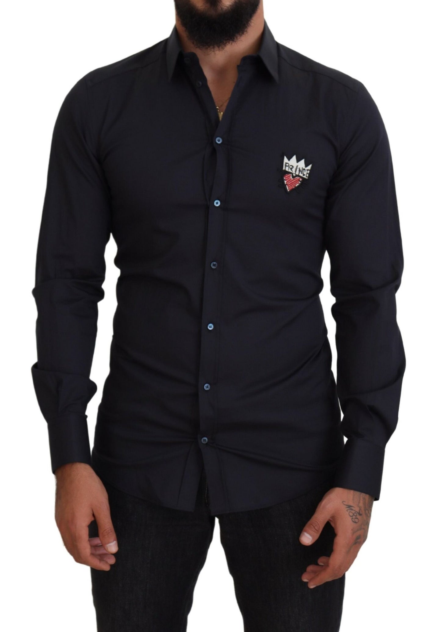 Elegant Black Formal Long Sleeve Shirt