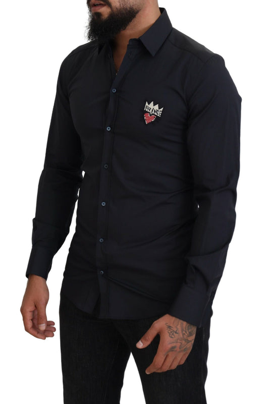 Elegant Black Formal Long Sleeve Shirt