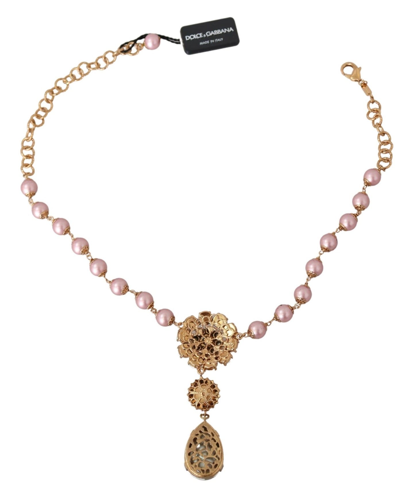 Charming Pink Pearl Crystal Necklace