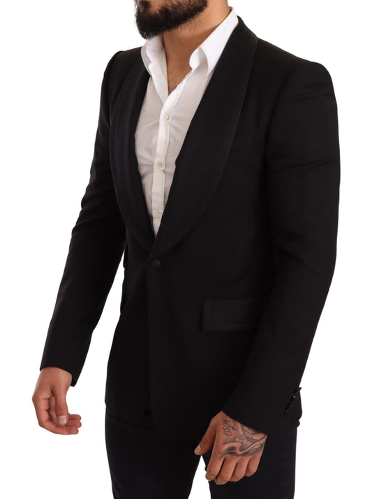 Elegant Black Slim Fit Formal Blazer