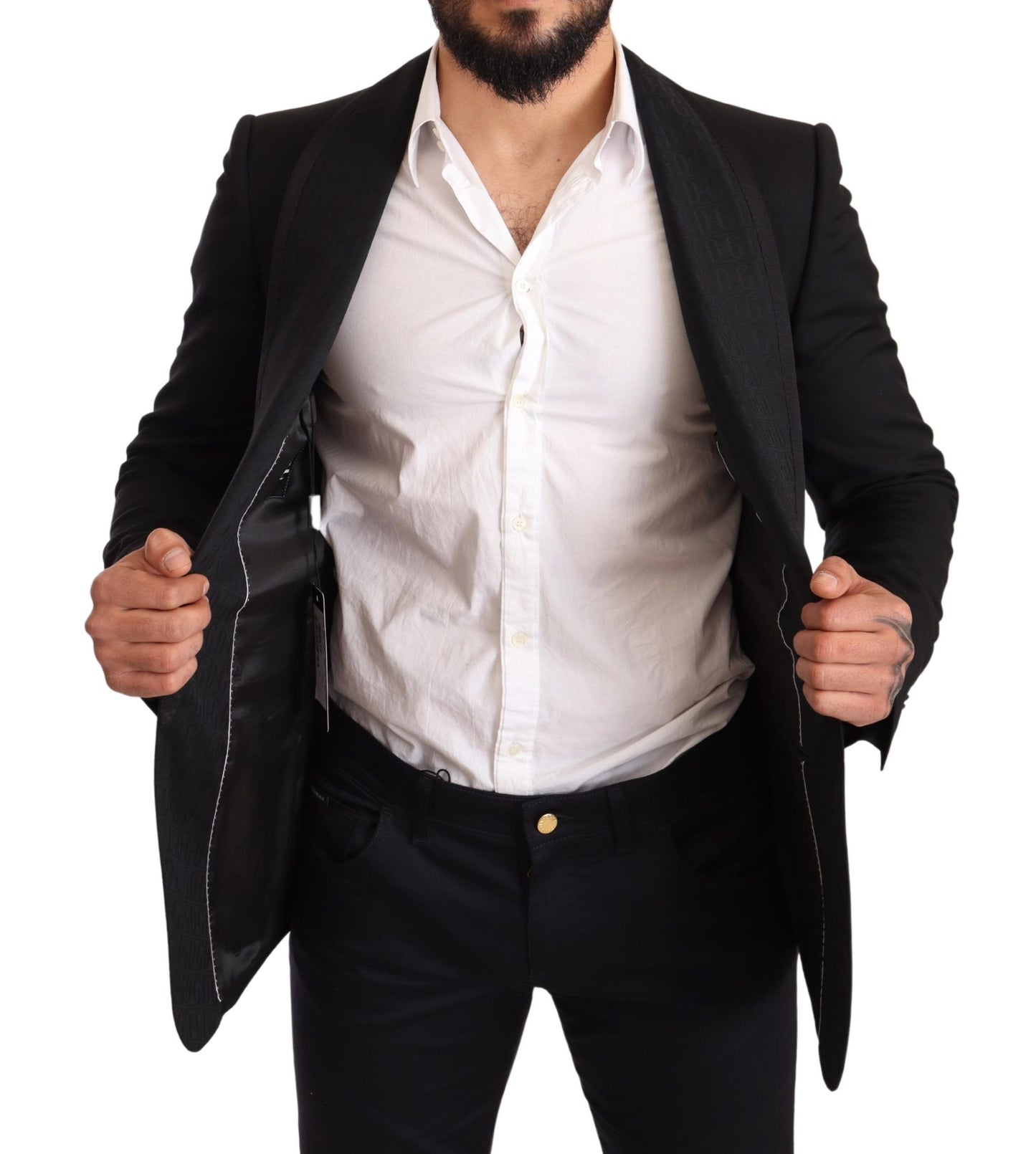 Elegant Black Slim Fit Formal Blazer