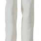 Elegant White Leather Knee Boots