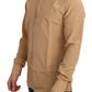 Elegant Yellow Silk Men's Formal Shirt