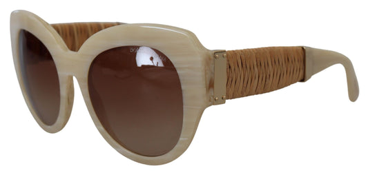 Chic Beige Acetate Sunglasses for Women