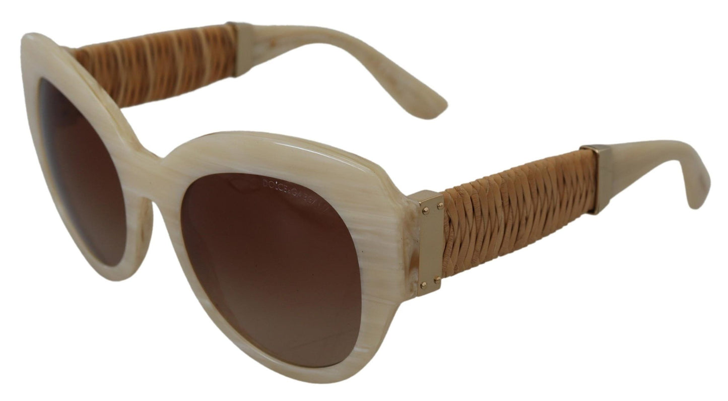 Chic Beige Acetate Sunglasses for Women