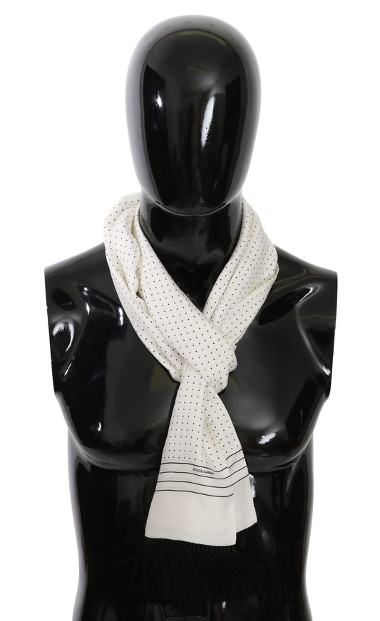 Elegant Silk Polka Dotted Men's Scarf