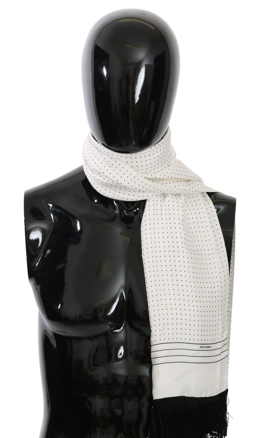 Elegant Silk Polka Dotted Men's Scarf