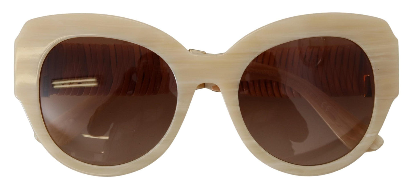 Chic Beige Acetate Sunglasses for Women