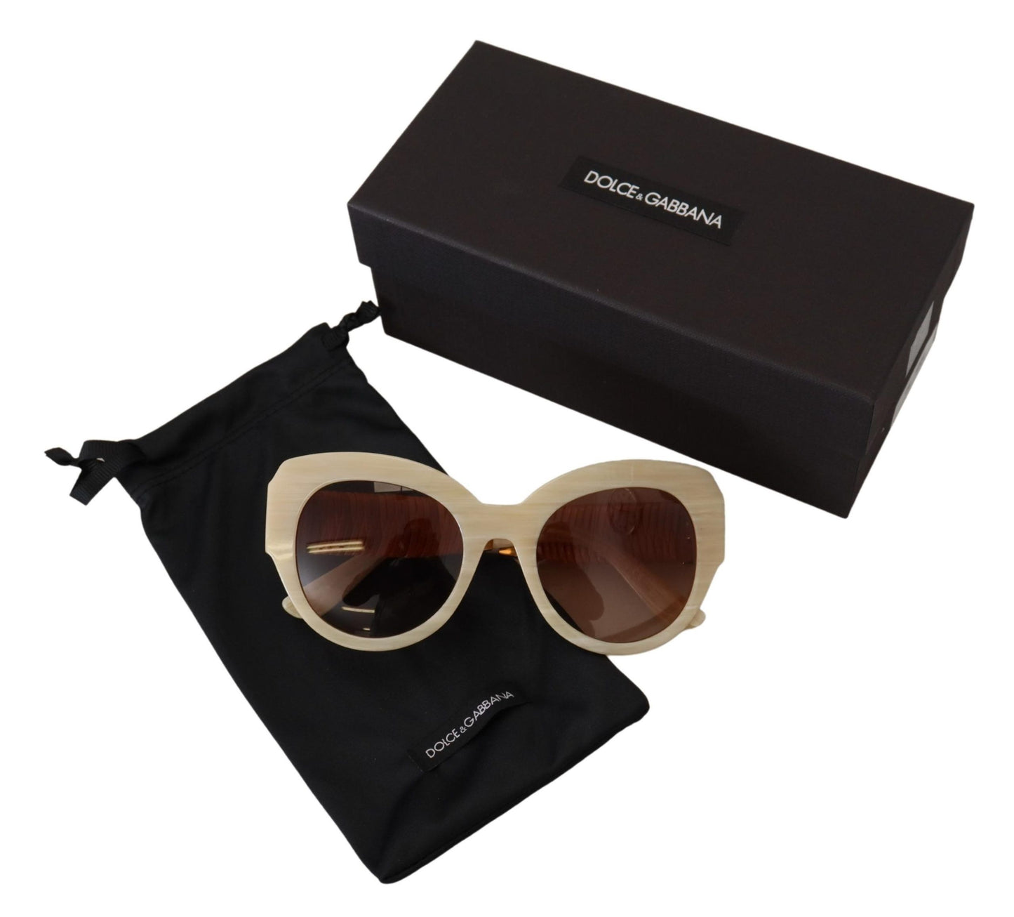 Chic Beige Acetate Sunglasses for Women