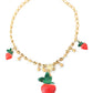 Elegant Gold Strawberry Charm Necklace