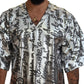 Elegant V-Neck Silver Tee