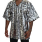 Elegant V-Neck Silver Tee