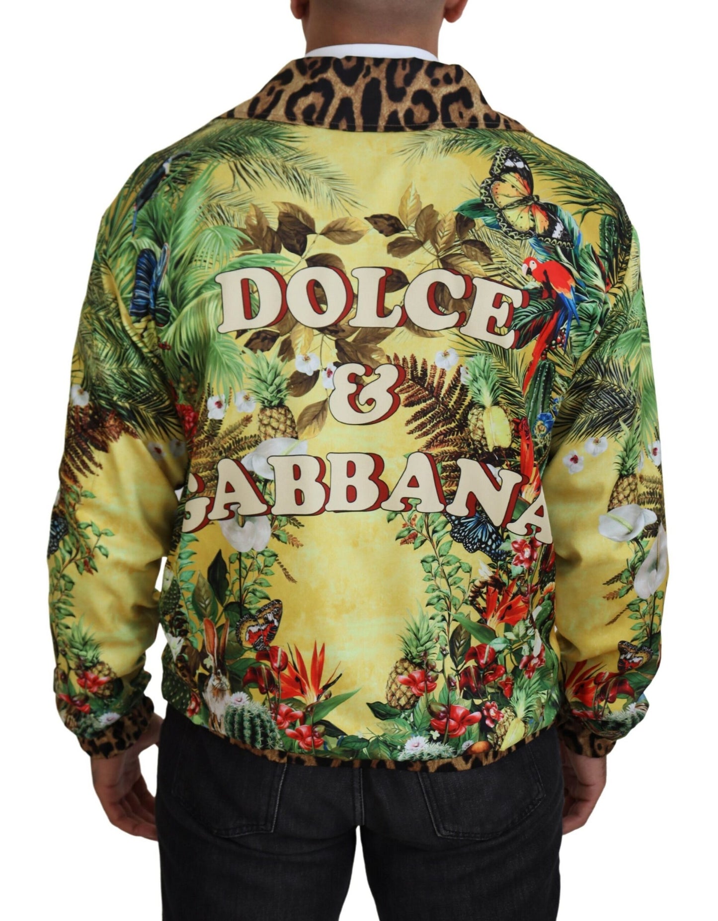 Tropical Print Zip Cardigan Jacket