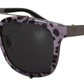 Chic Purple Lens Metal Frame Sunglasses