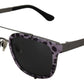 Chic Purple Lens Metal Frame Sunglasses