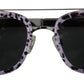 Chic Purple Lens Metal Frame Sunglasses