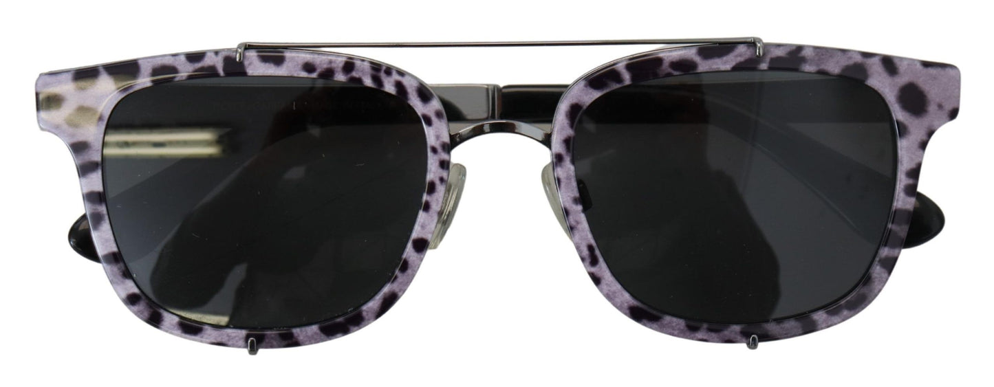 Chic Purple Lens Metal Frame Sunglasses