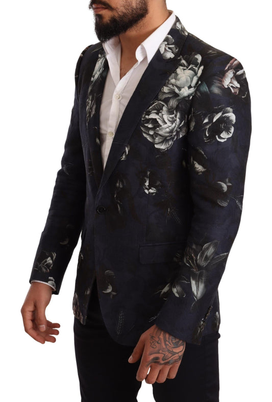 Floral Elegance Italian Silk Blazer