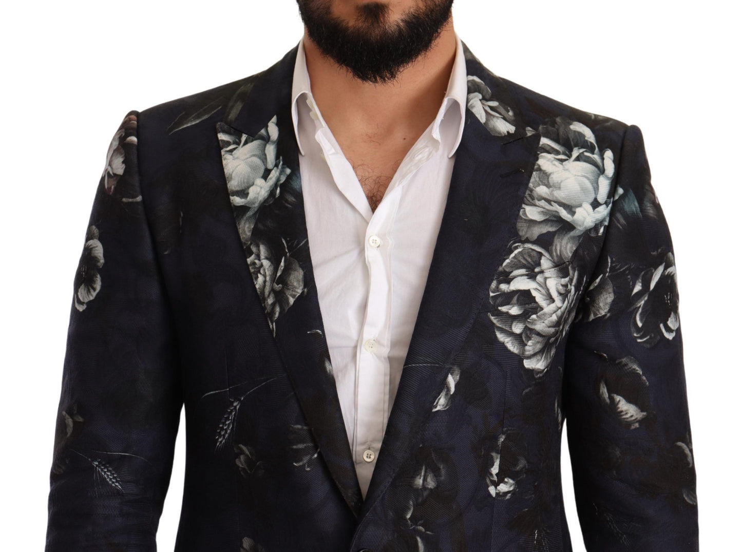 Floral Elegance Italian Silk Blazer