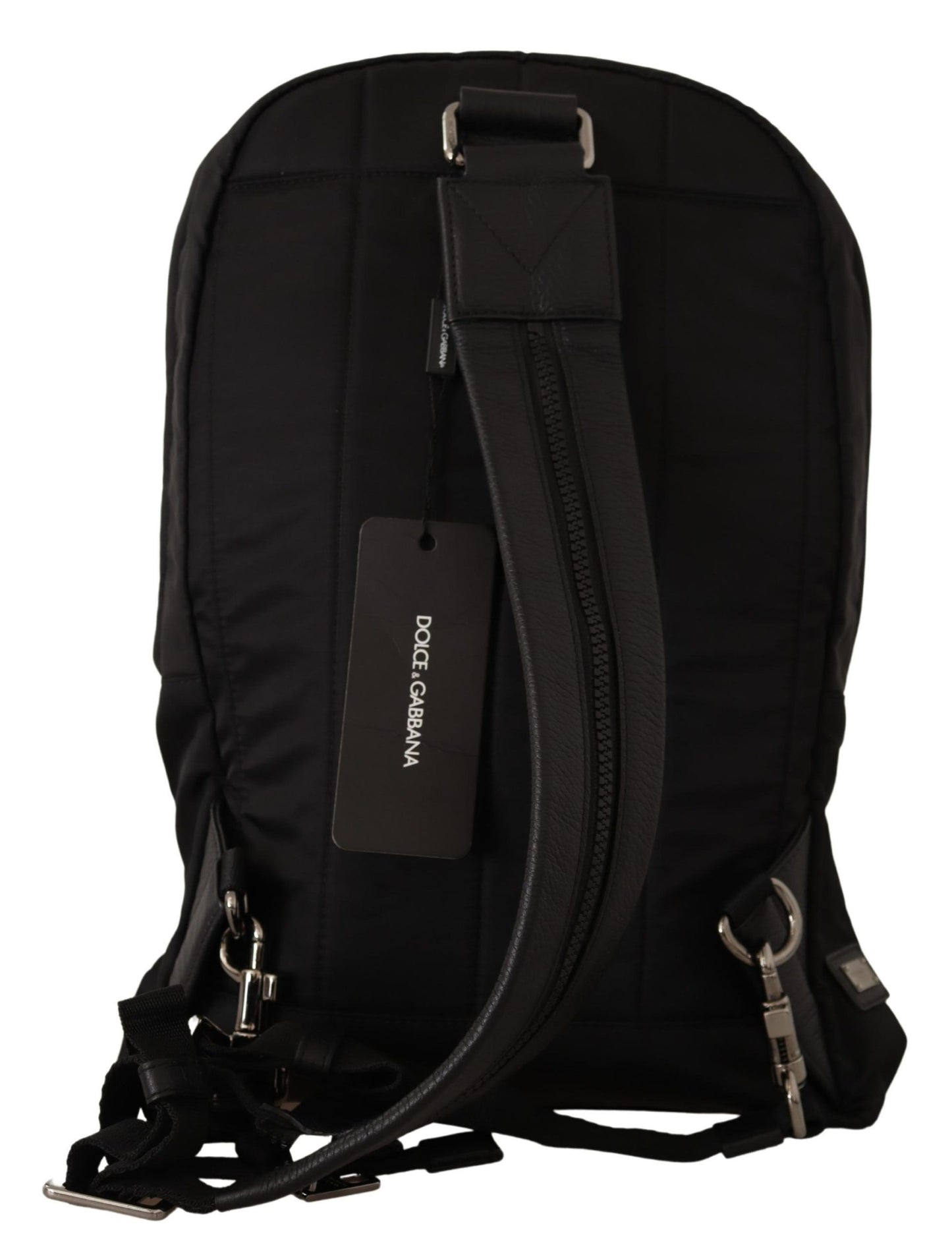 Elegant Designer Black Nylon Backpack