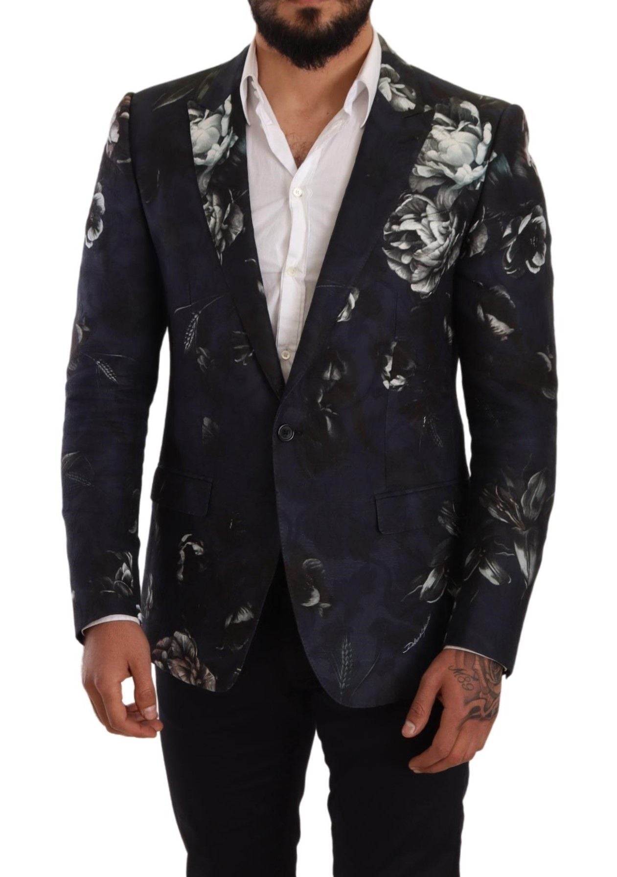 Floral Elegance Italian Silk Blazer