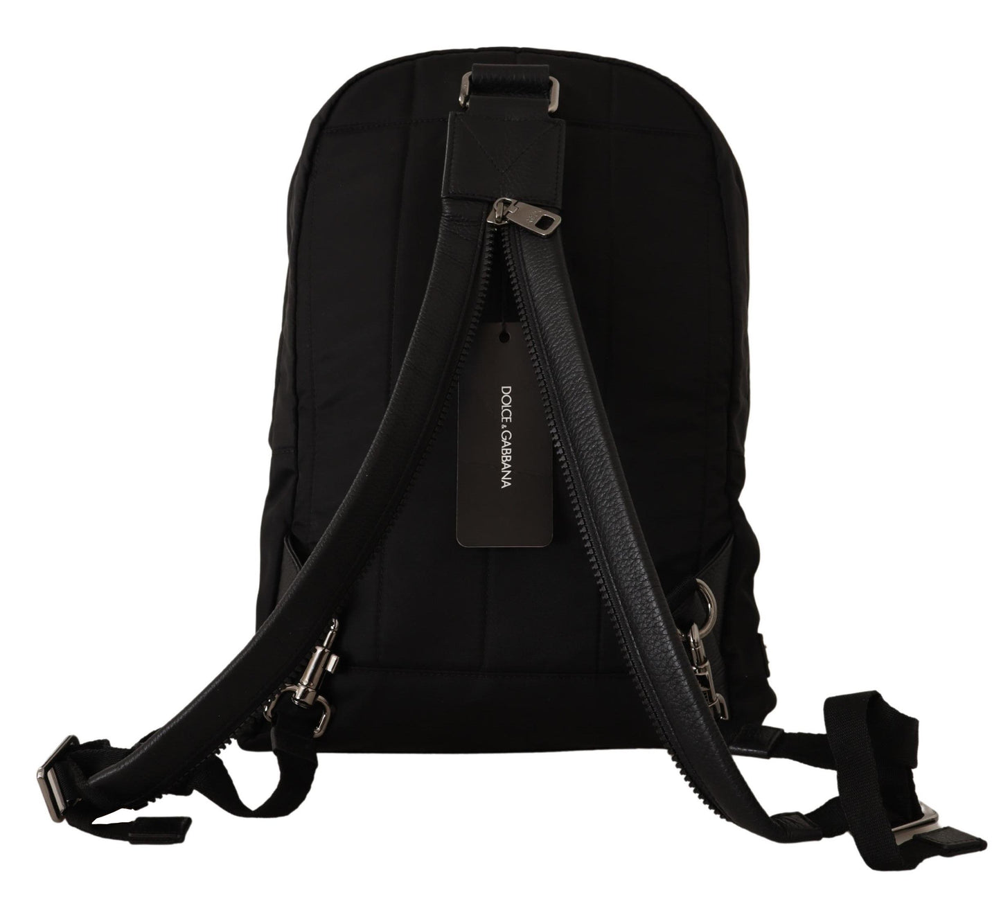 Elegant Designer Black Nylon Backpack