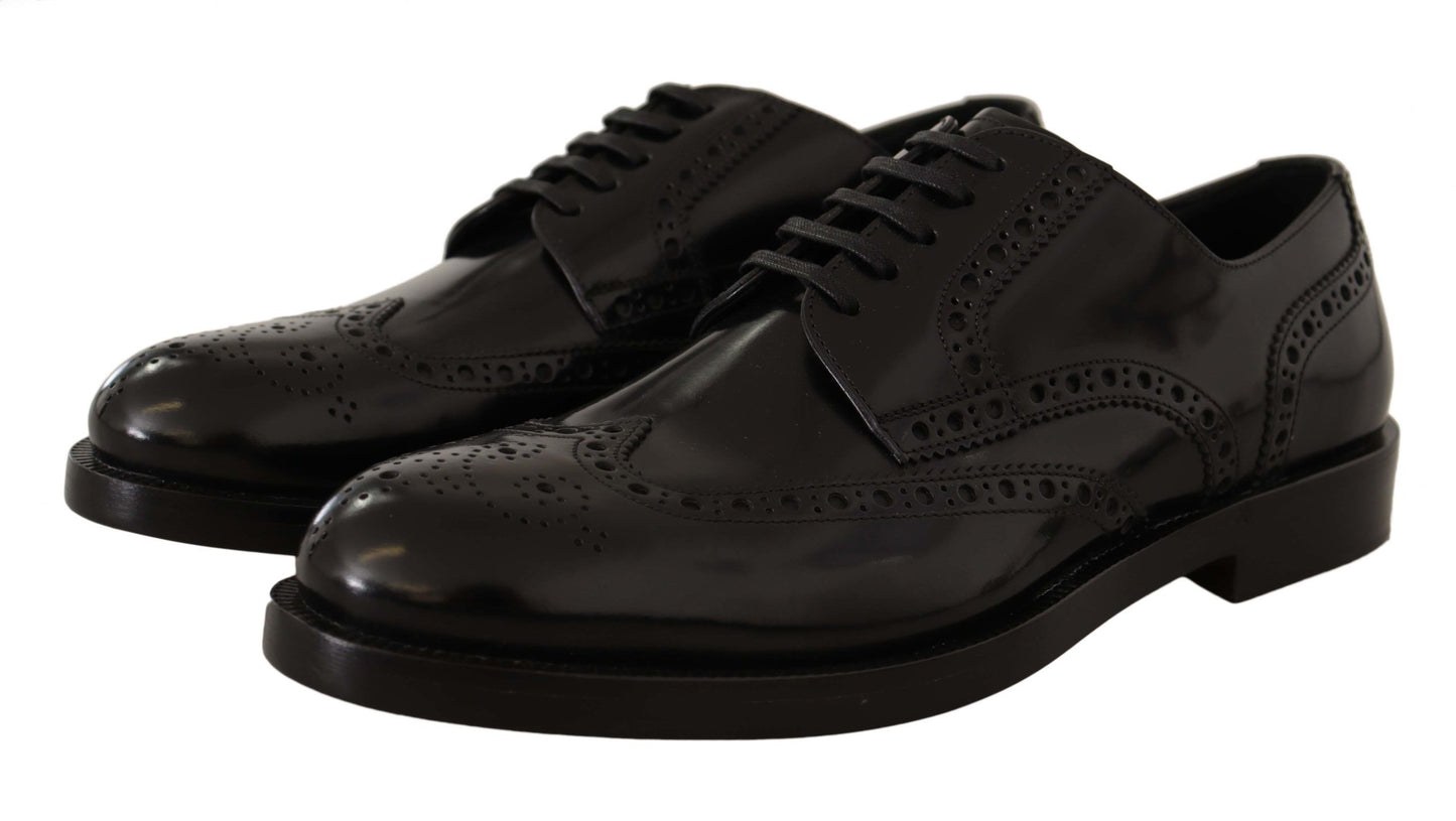 Elegant Wingtip Oxford Leather Derby Shoes