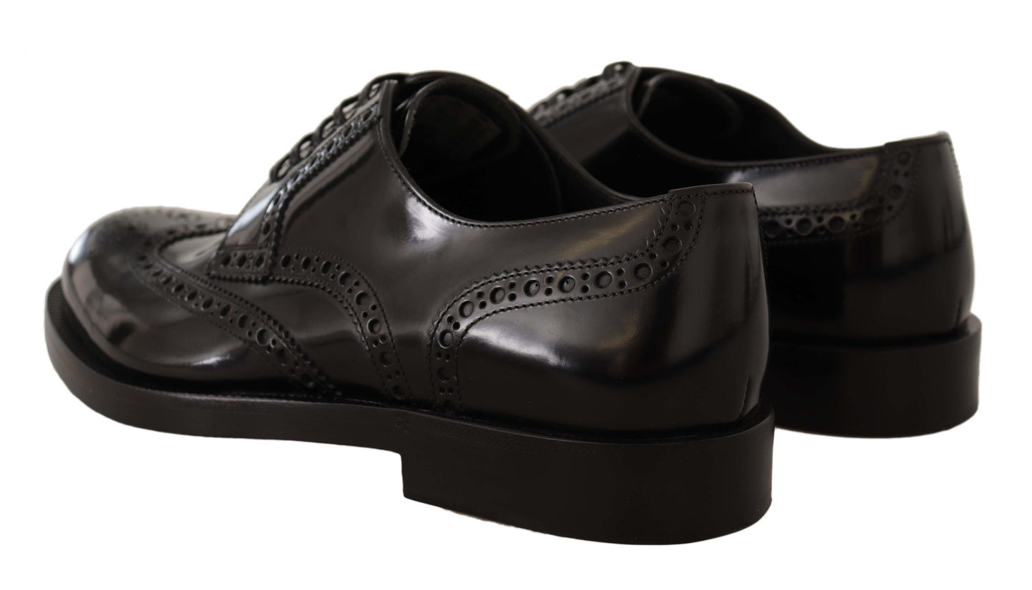 Elegant Wingtip Oxford Leather Derby Shoes