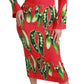 Chic Red Bodycon Pea Print Sheath Dress