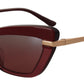 Elegant Bordeaux Cat Eye Sunglasses