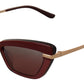 Elegant Bordeaux Cat Eye Sunglasses