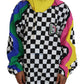 Multicolor Velcro Hooded Jacket