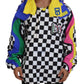 Multicolor Velcro Hooded Jacket