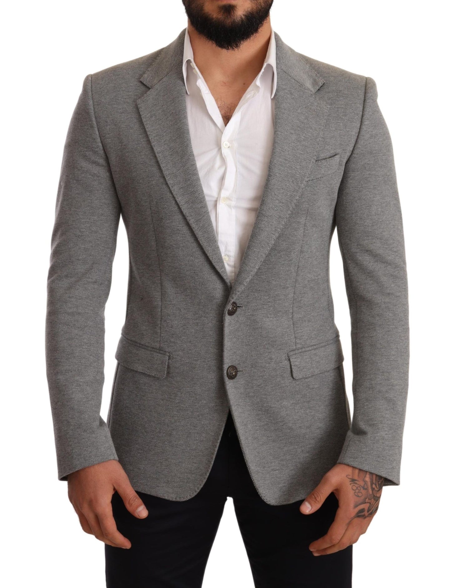 Elegant Slim Fit Gray Blazer