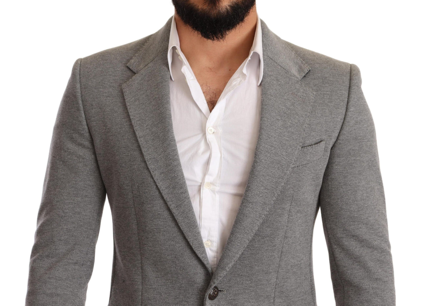 Elegant Slim Fit Gray Blazer