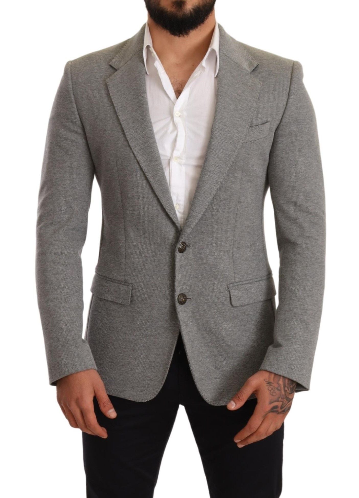 Elegant Slim Fit Gray Blazer