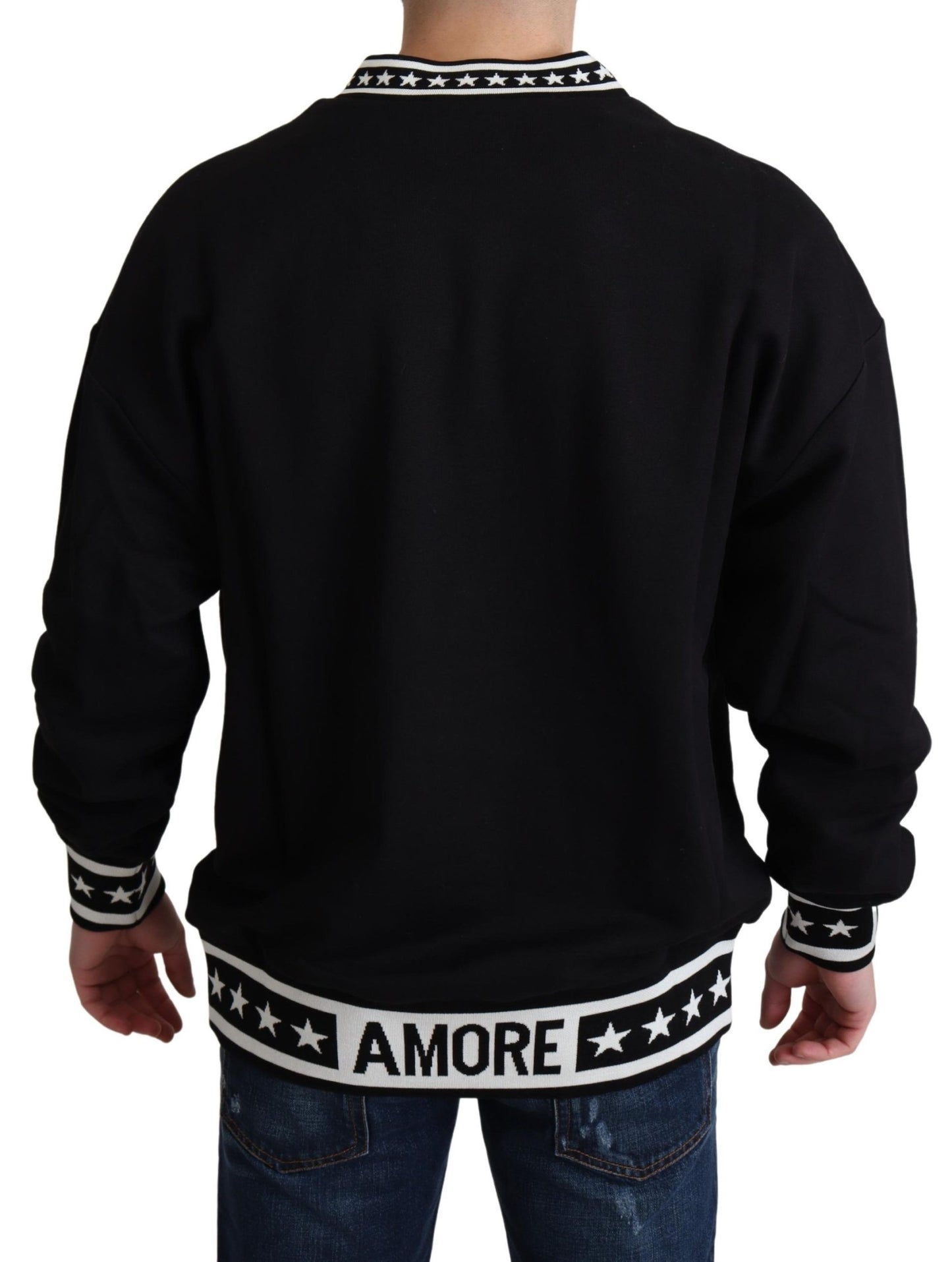 Embroidered Motive Crewneck Sweater